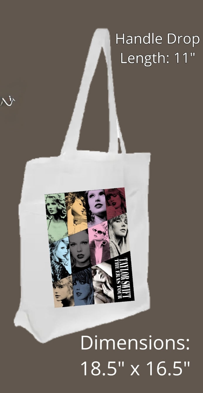 Eras Tote Bag with lyrics