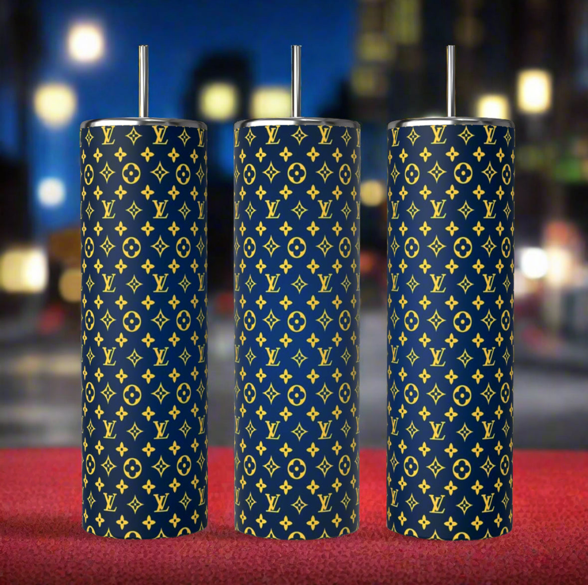 LV Blue | Yellow Ombre 20oz Skinny Tumbler