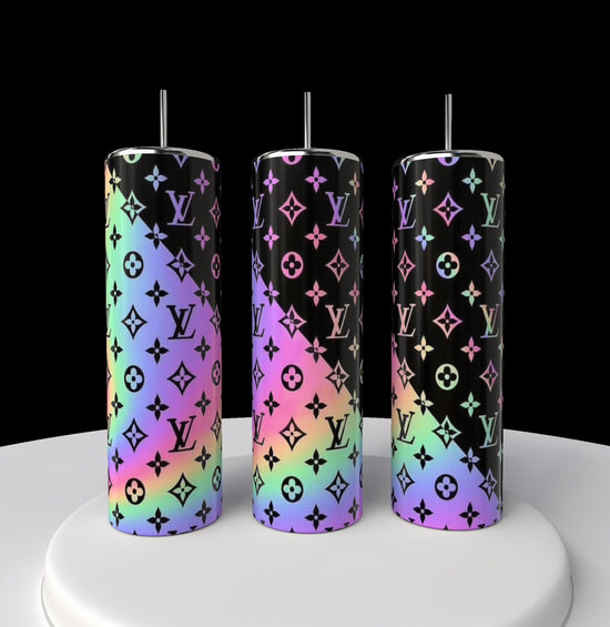 LV Metallic Rainbow 20oz Skinny Tumbler