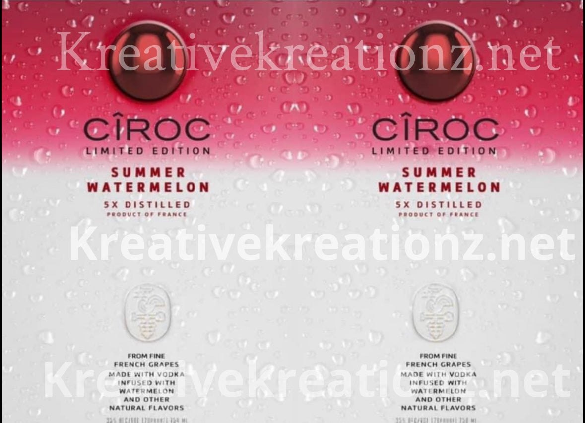 Ciroc Tropical Template 4 pack SVG, DTF transfer, PNG, tumbler wrap