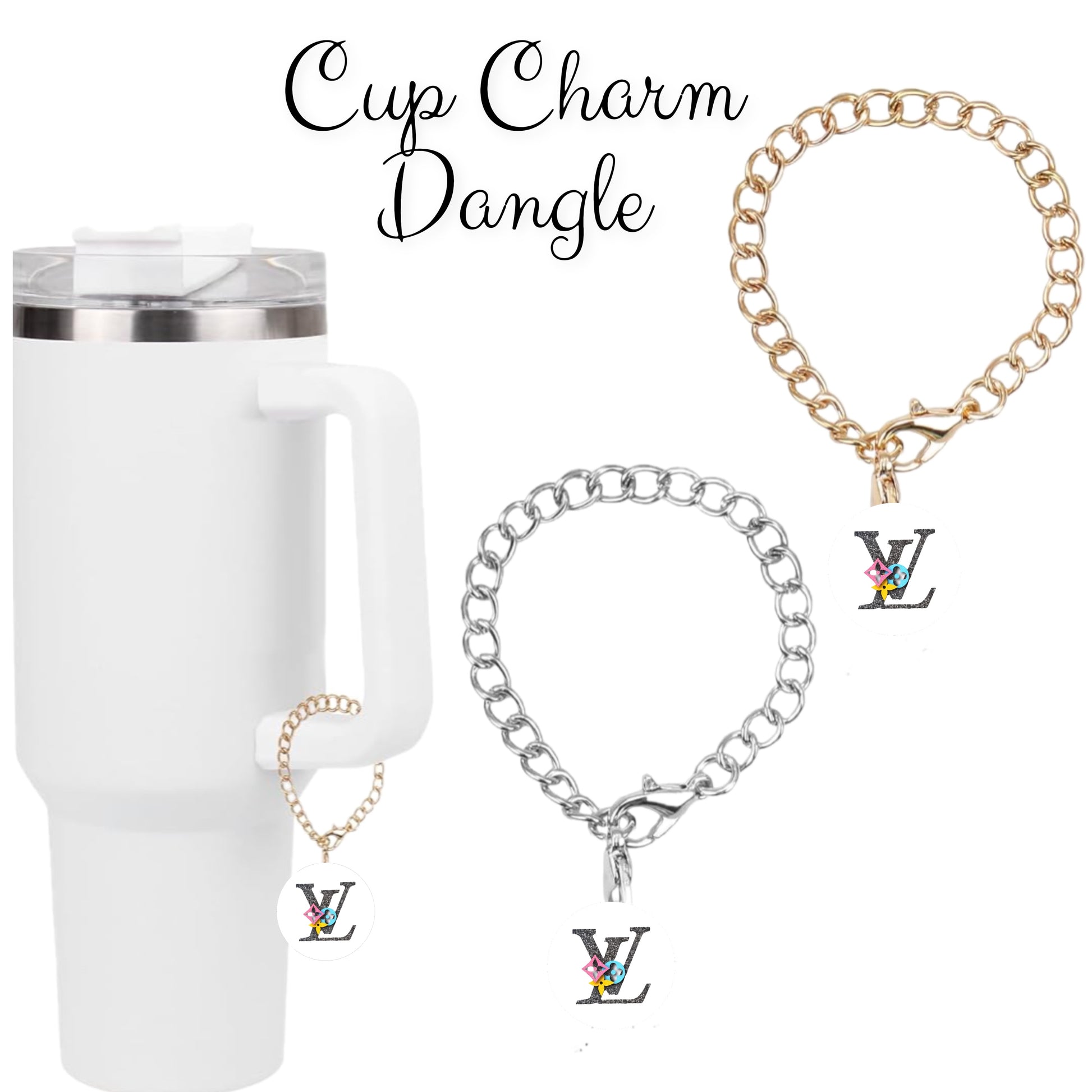 LV Charm Dangle | Cup Accessory