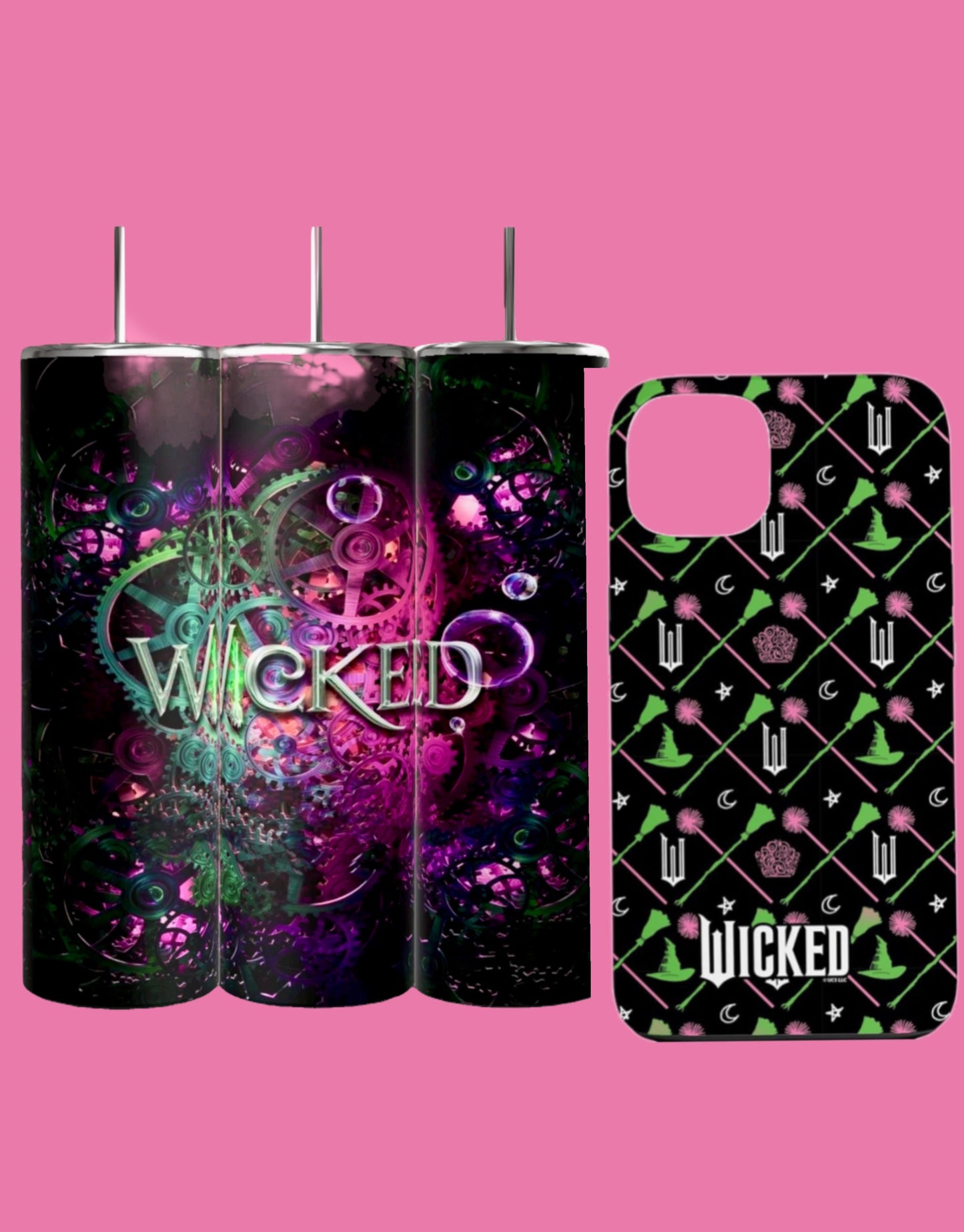 Wicked tumbler and phone case