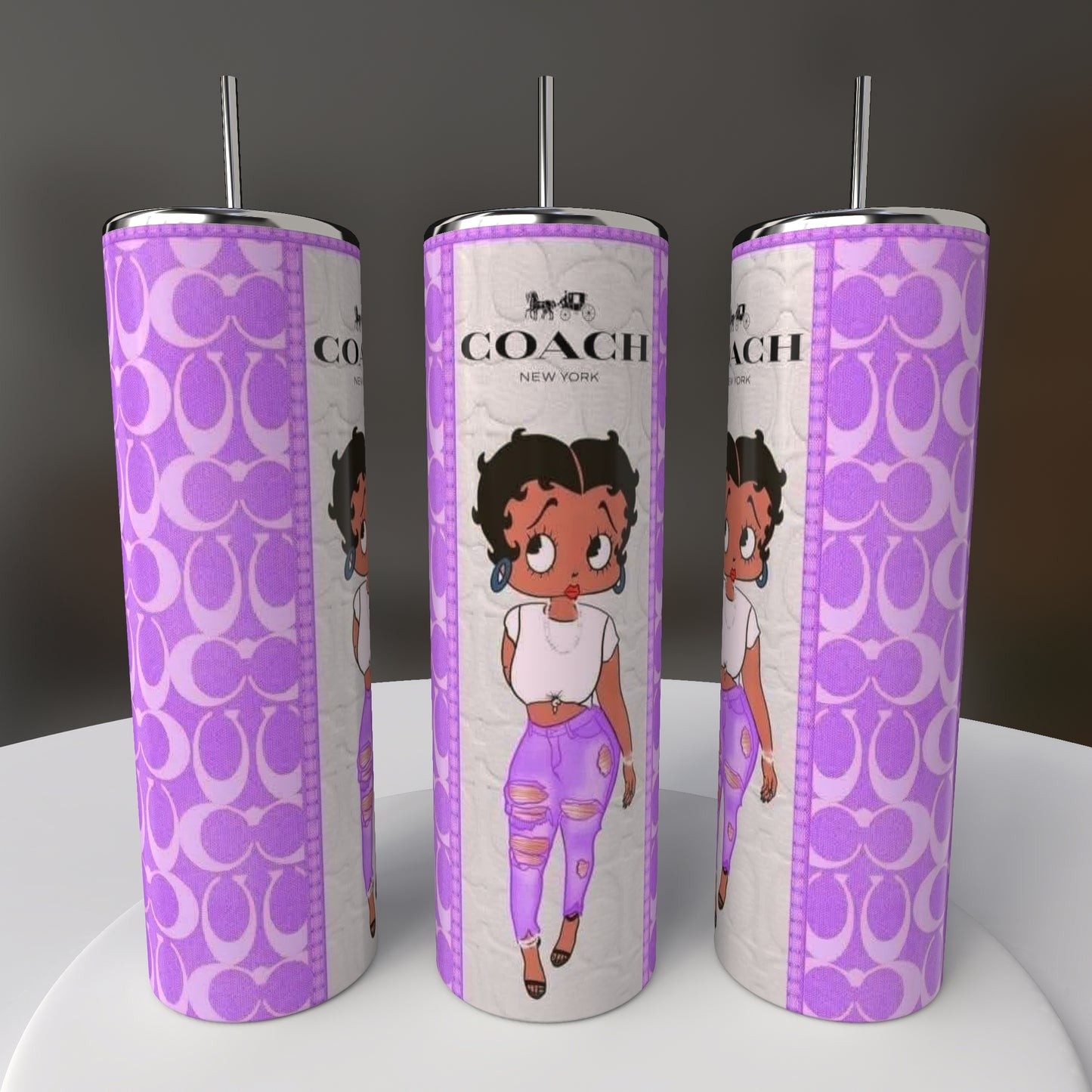 Betty Boop Coach 20oz Skinny Tumbler