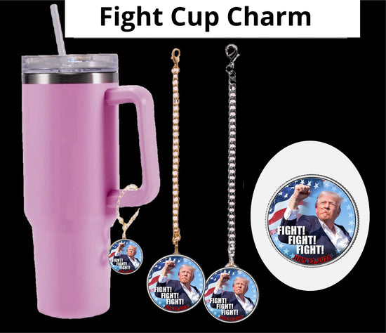 Trump Fight Charm Dangle | Cup Accessory