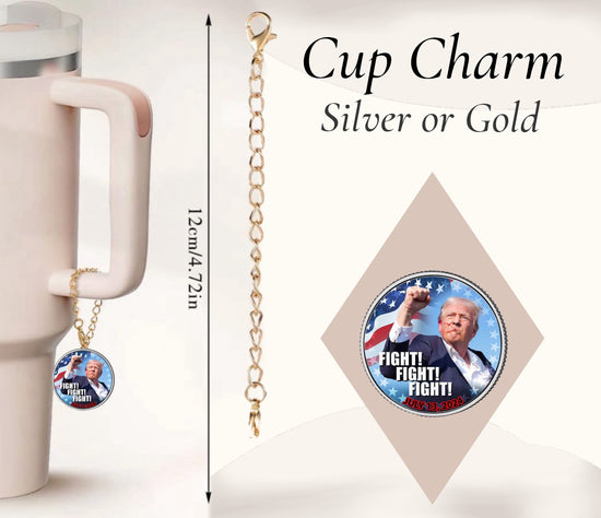 Trump Fight Charm Dangle | Cup Accessory