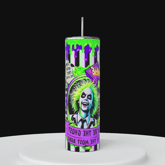 Beetlejuice Striped 20oz Tumbler