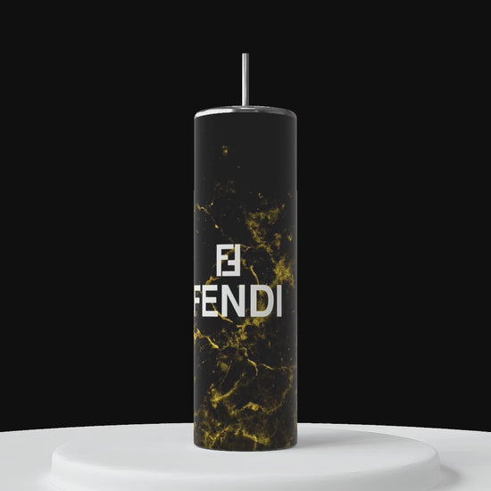 FENDI Black Gold 20oz Skinny Tumbler